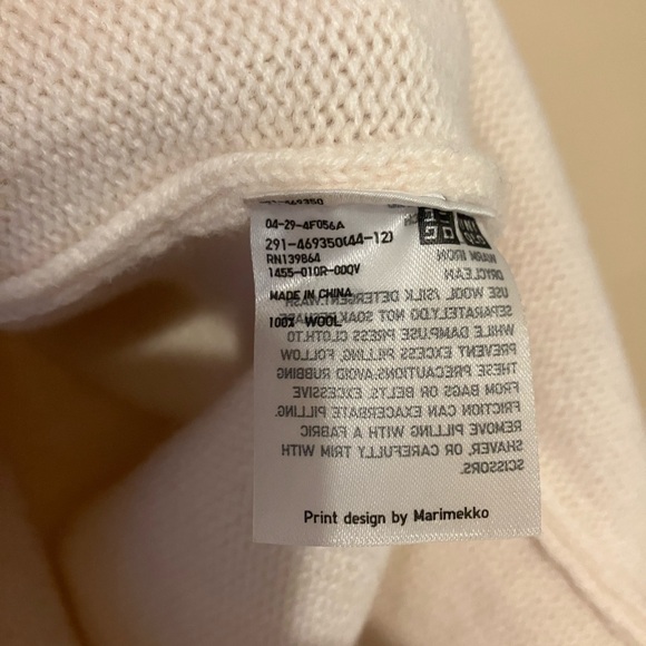 Marimekko Beige and Cream Long Sleeve Dress - Picture 6 of 7